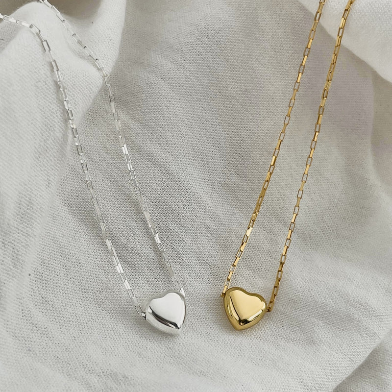 Golden Heart Charm Necklace