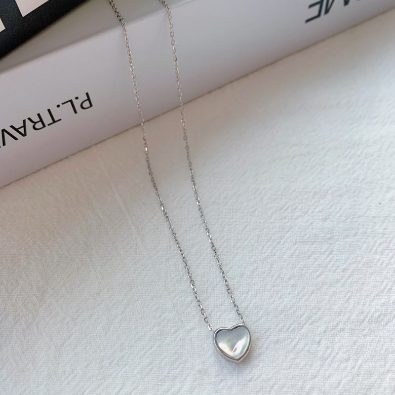 Silver Heart Charm Necklace