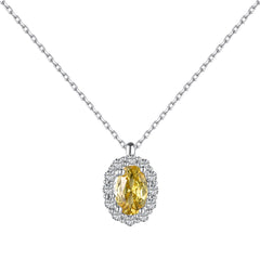 Golden Radiance Oval Necklace