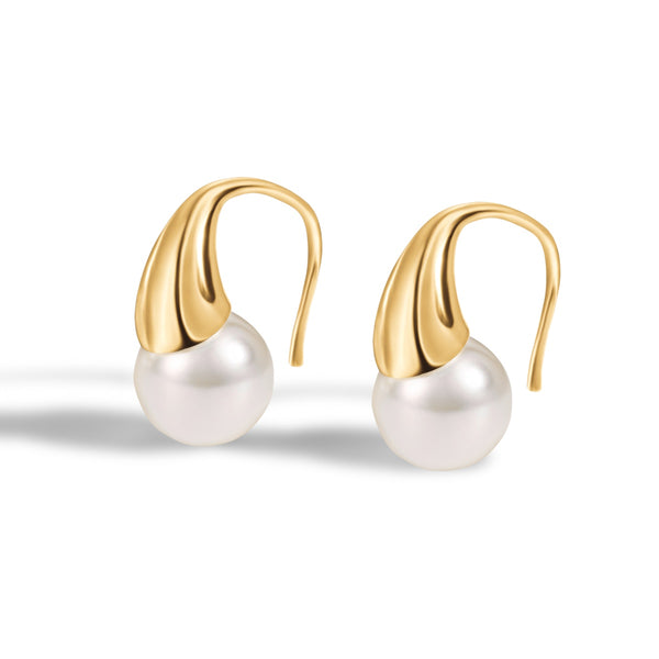 Luna Pearl Hoop Earrings