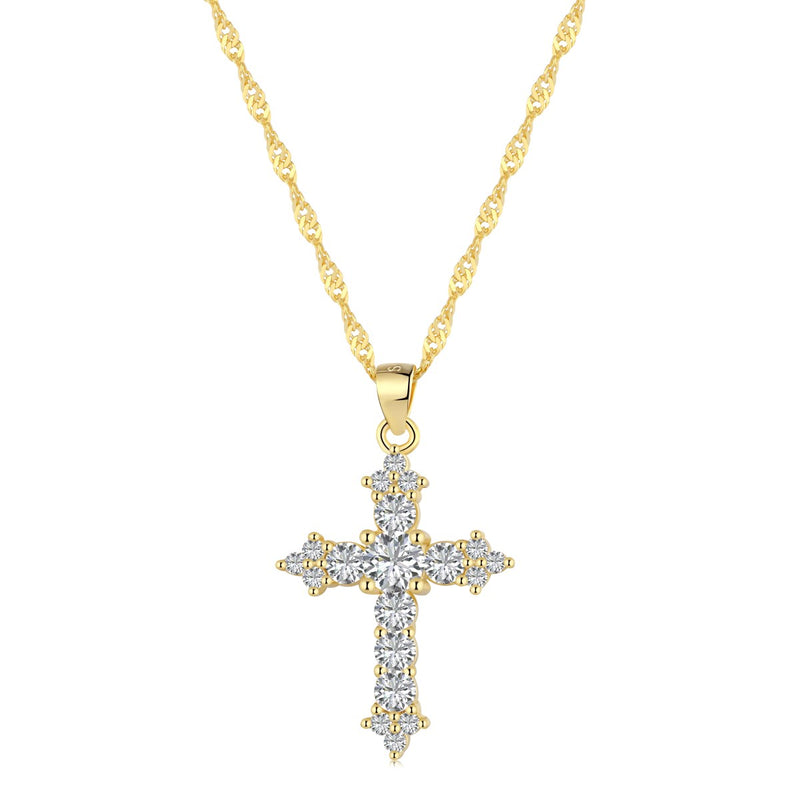 Golden Cross Spark Necklace