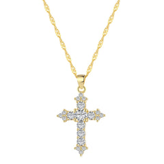 Golden Cross Spark Necklace