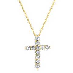 Radiant Cross Zircon Necklace