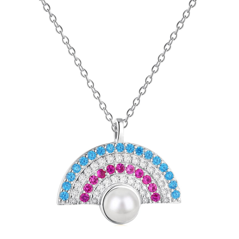 Rainbow Pearl Necklace