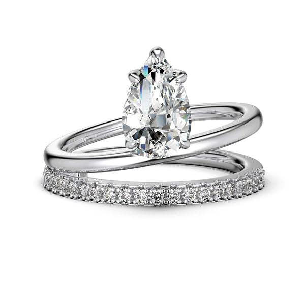 Elegant Pear-Cut Zircon Ring