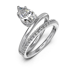 Elegant Pear-Cut Zircon Ring