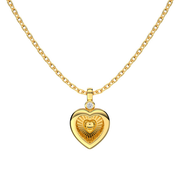 Radiant Heart Charm Necklace