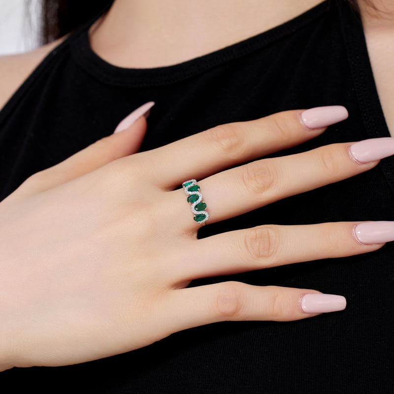 Gemstone Elegance Oval Ring