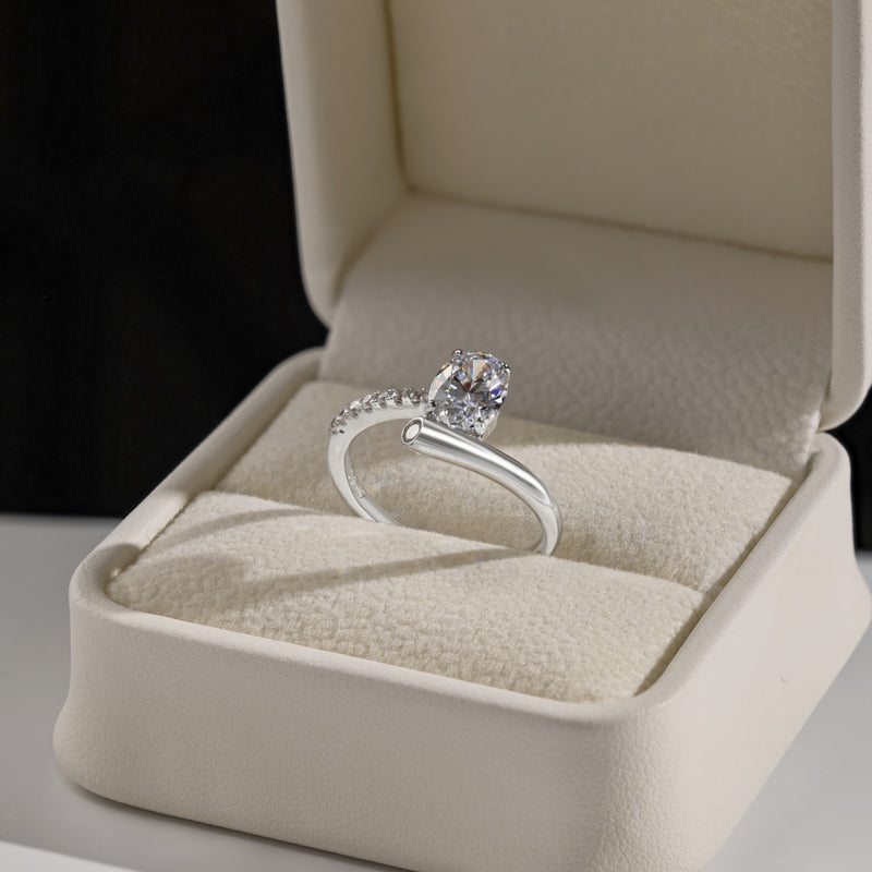 Radiant Oval Solitaire Ring