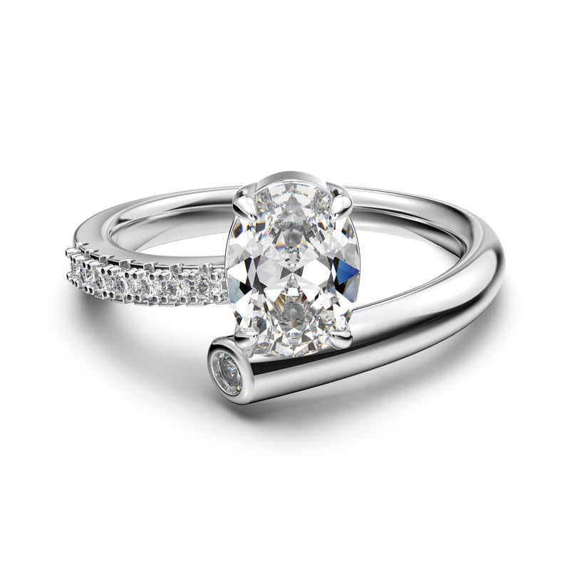 Radiant Oval Solitaire Ring