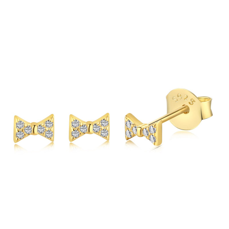 Gold/Silver Bow Earrings