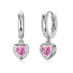 Golden Heart Charm Earrings