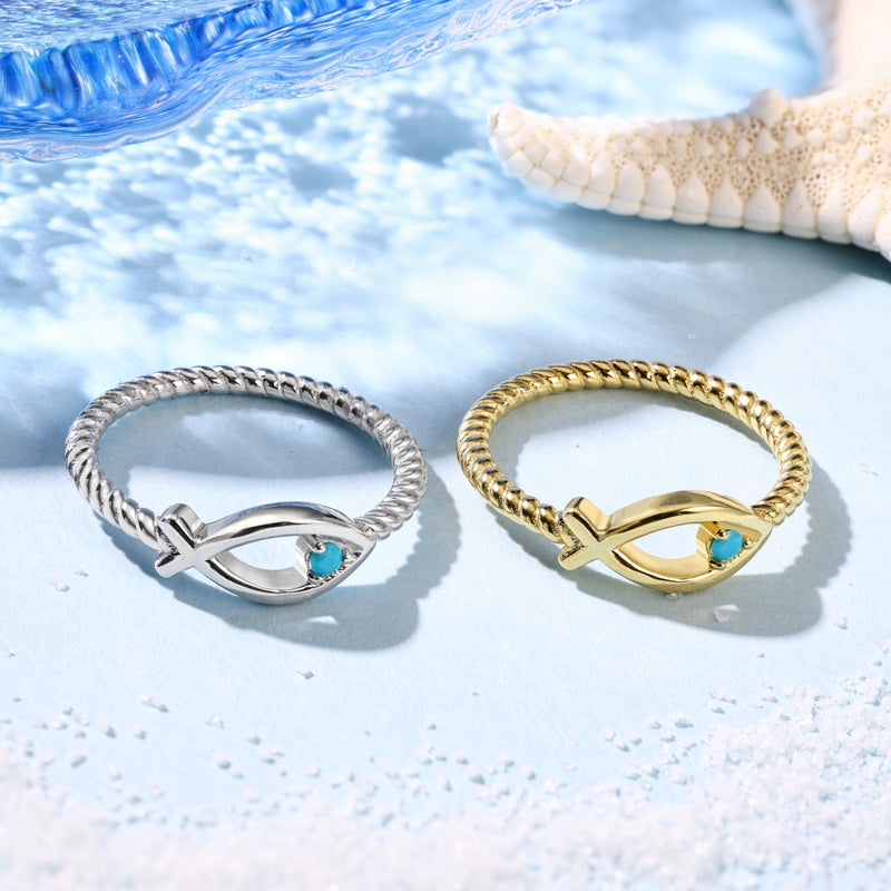 Ocean Whisper Turquoise Ring