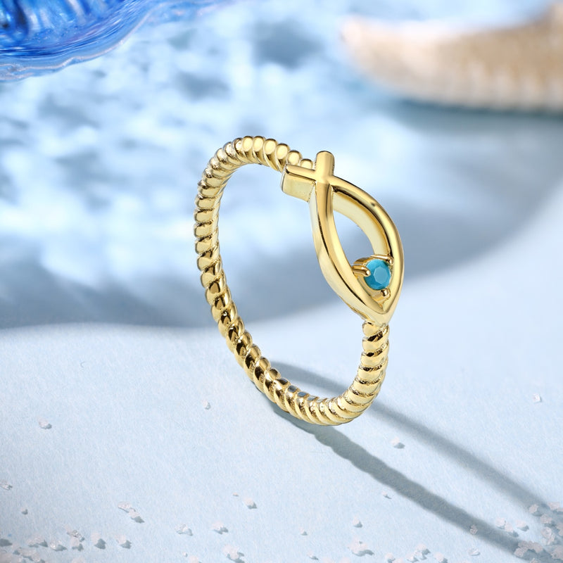 Ocean Whisper Turquoise Ring