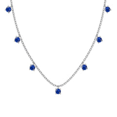 Sapphire Charm Necklace