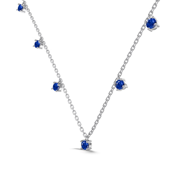 Sapphire Charm Necklace