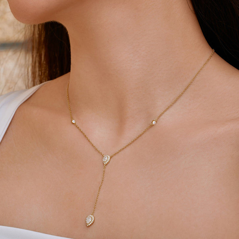 Golden Tear Necklace