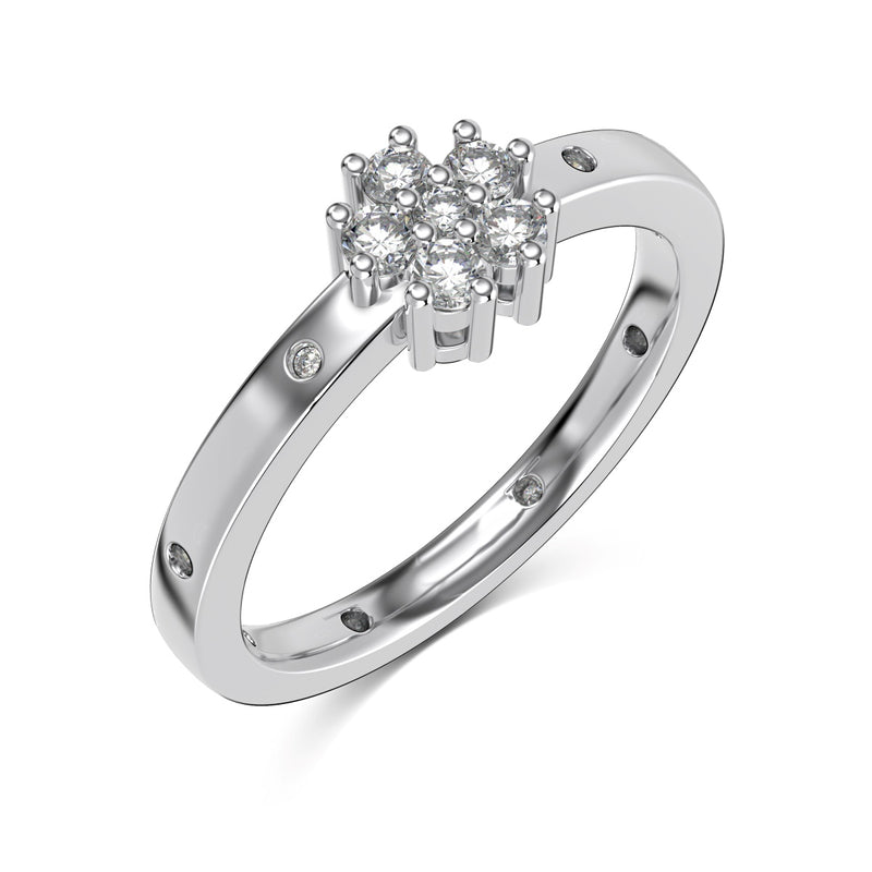 Elegant Blossom Solitaire Ring