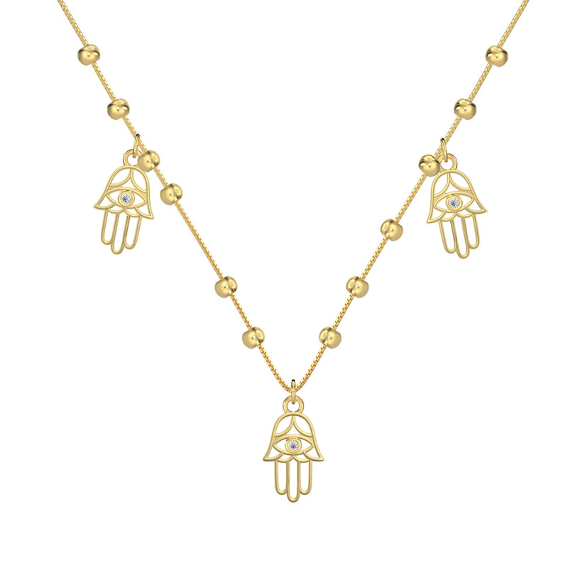 Hamsa Charm Necklace