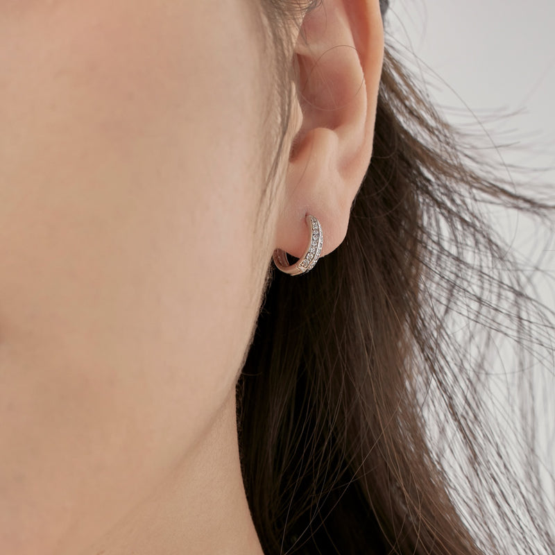 Golden Crescent Hoop Earrings