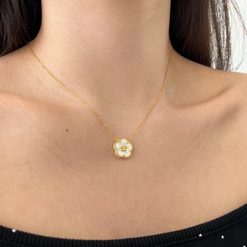 Golden Flower Glow Necklace