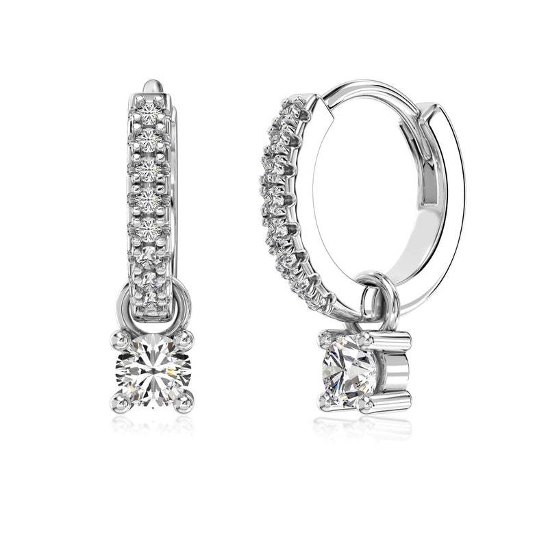 Radiant Halo Hoop Earrings