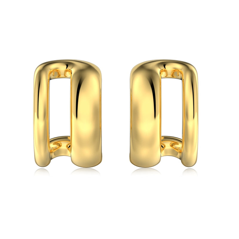 Golden Arc Hoop Earrings