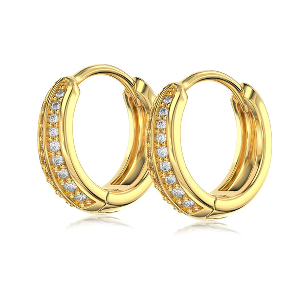 Golden Crescent Hoop Earrings