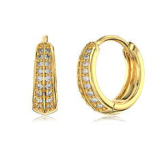 Golden Crescent Hoop Earrings