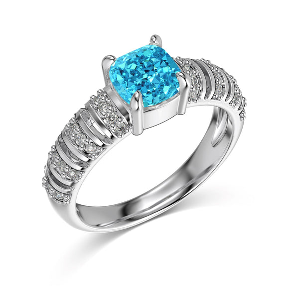 Radiant Gemstone Ring