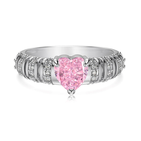 Pink Heart Radiance Ring