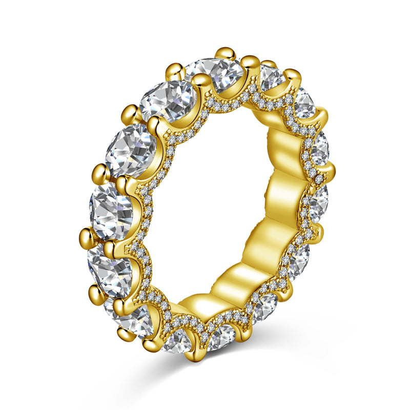 Golden Radiance Zircon Eternity Band