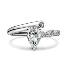 Radiant Pear Solitaire Ring