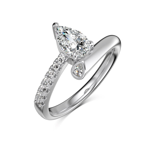 Radiant Pear Solitaire Ring