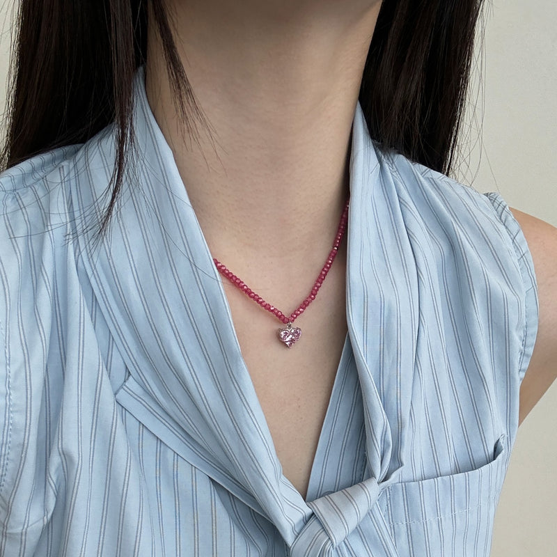 Ruby Heart Necklace