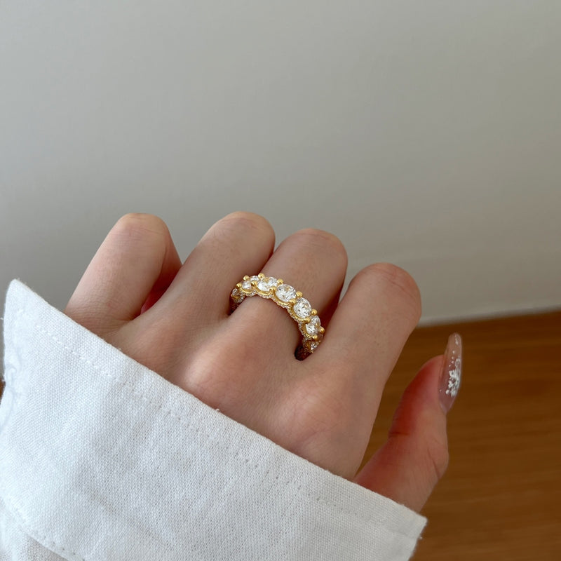 Golden Radiance Zircon Eternity Band