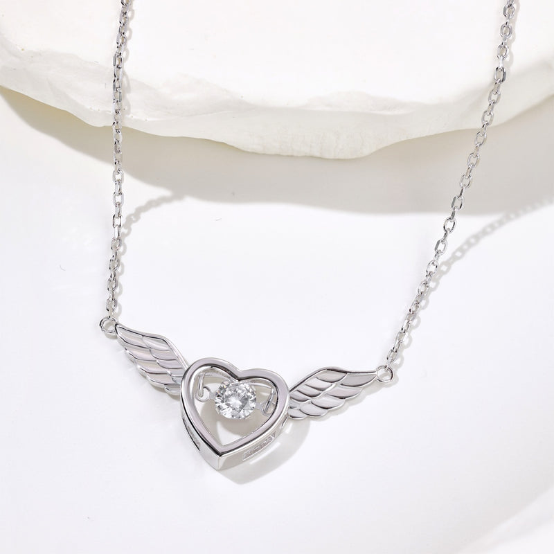 Wings of Love Heart Necklace