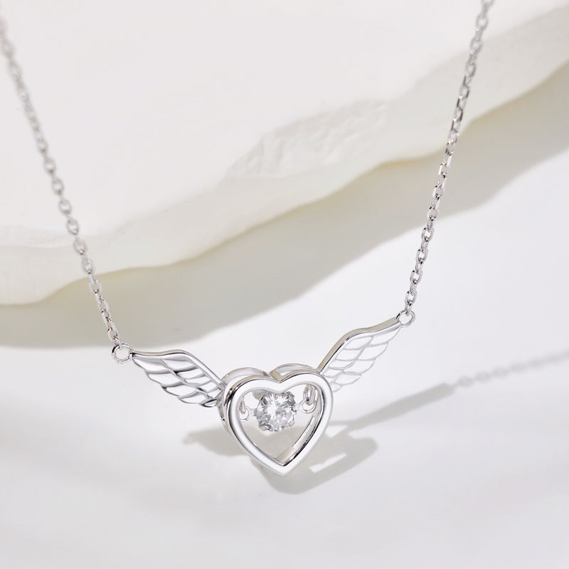 Wings of Love Heart Necklace