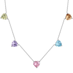 Rainbow Hearts Necklace