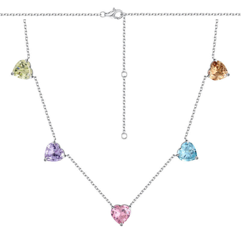 Rainbow Hearts Necklace