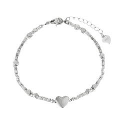 Silver Heart Charm Bracelet