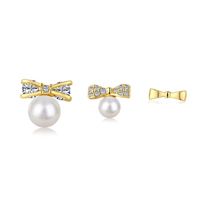 Celestial Radiance Pearl Earring Set