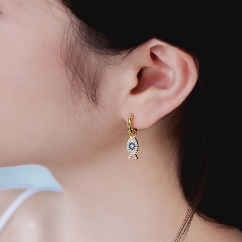 Oceanic Eye Hoop Earrings