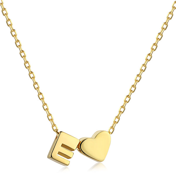 Letter E Love Charm Necklace