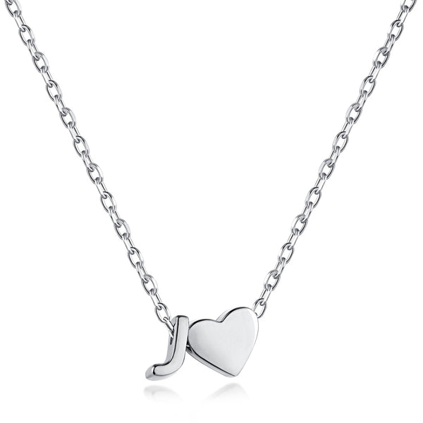 Letter J Love Charm Necklace