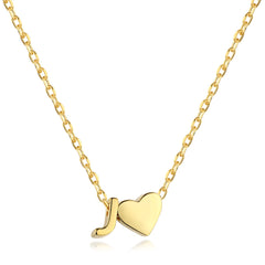 Letter J Love Charm Necklace