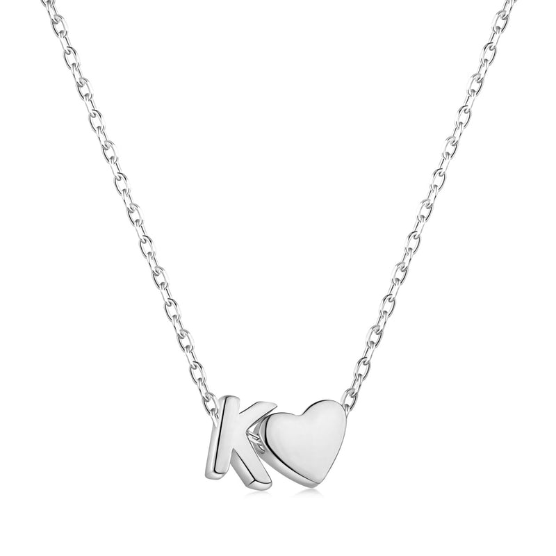 Letter K Love Charm Necklace