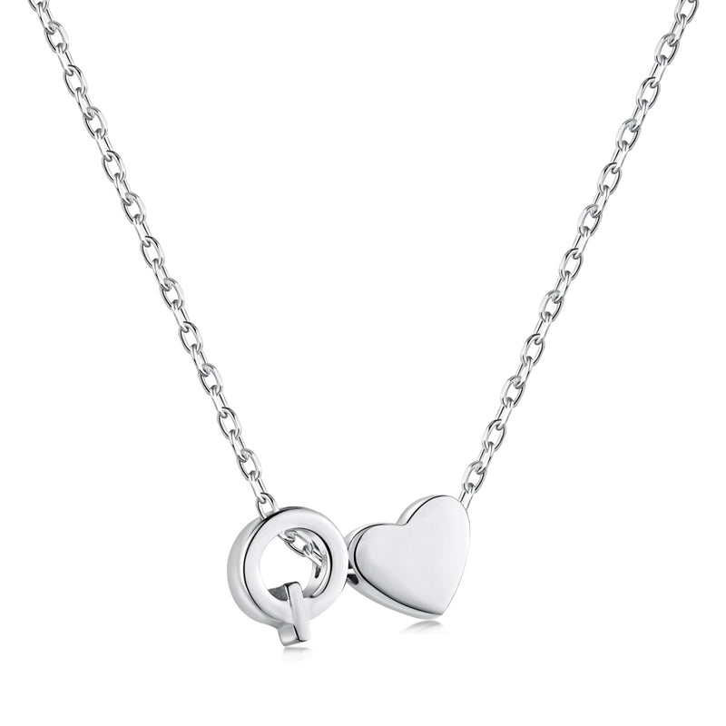 Letter Q Love Charm Necklace