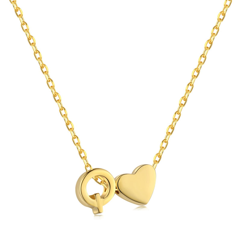 Letter Q Love Charm Necklace