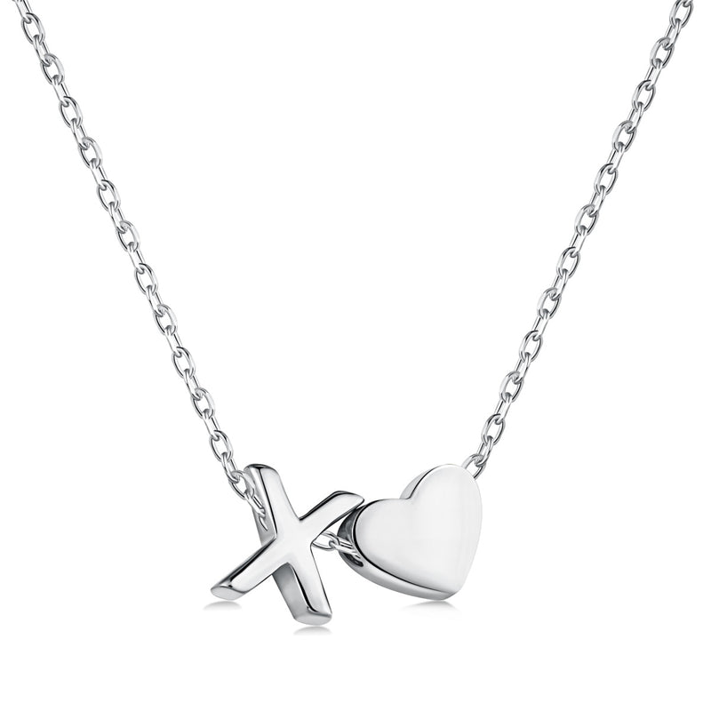 Letter X Love Charm Necklace